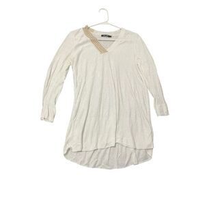 Nic & Zoe Long Sleeved White T shirt Coastal Top Thin